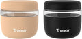 Tronco 24 oz Glass Food Storage & Lunch Bowl Containers with Airtight Lids | Leak & Spill Proof Meal Prep Container & Food Storage Jar for Lunch, Salad, Oats, Soup, BPA-Free, Microwave & Dishwasher Safe
