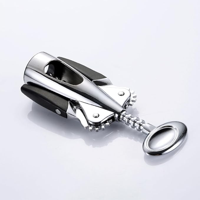 Heavy Duty Zinc Alloy Wine Corkscrew Bottle Opener Multifunctional Manual Can Opener for Kitchen Bar and Home Use