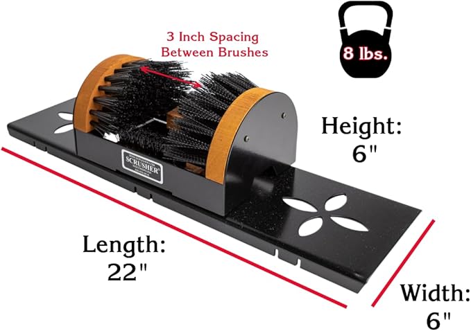 Shoe Scraper with Portable Base - Boot Scrubber with Cleaning Brushes for All Shoe Sizes