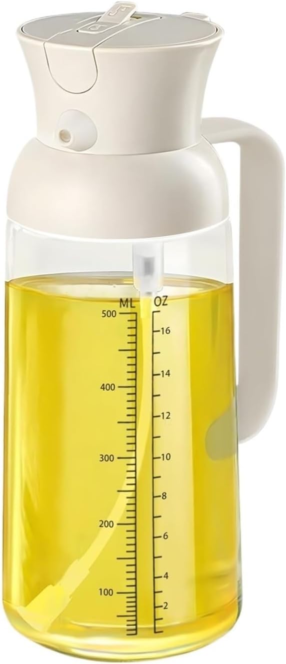 Olive Oil Dispenser Bottle Oil Sprayer Sprayers Household Olive Oil Dispenser Suitable For Air Fryer Salad Barbecue Oil Sprayer For Cooking(White)