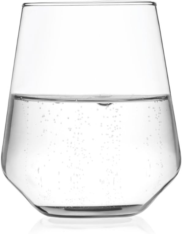 Harmony Wine Glasses by Rastal, 14 ounce, great option for wine, craft beer or water, Set of 6 (Stemless)