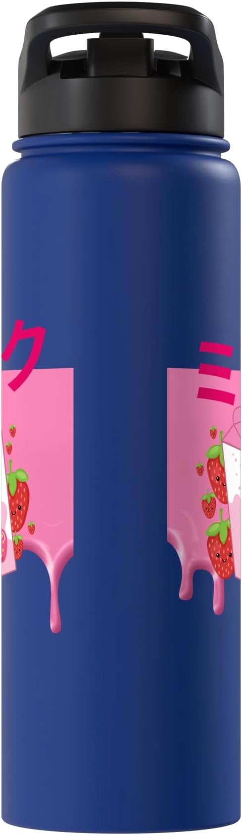 Retro 90s Japanese Kawaii Strawberry Milk Shake Carton Funny Stainless Steel Insulated Water Bottle