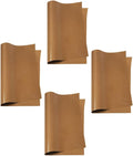 4sheets Non-stick Baking Tarp of Oven Liners Heat Resistant Mat Reusable Baking Pad for Cookies Pastries Macarons