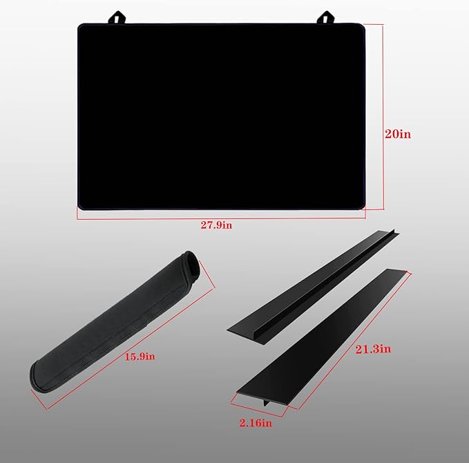 Stove Cover Stove Covers For Electric Stoves Foldable Multipurposeglass Top Protector Thick Natural Rubber Anti-Slip Coating Expands Usable Space (27.9x20 Black)