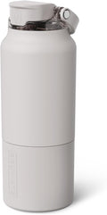 BrüMate Rise 35oz Water Bottle With 100% Leakproof Covered Silicone Straw | Insulated Stainless Steel Water Bottle With Removable Straw | Fast Flow | Soft Sip Silicone Spout | BPA-Free (Dune)