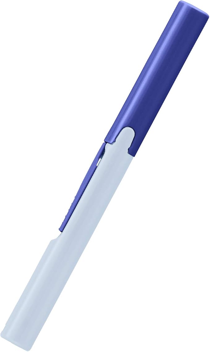 Plus Pen Style Non-Stick Compact TSA Twiggy Scissors with Cover, Blue