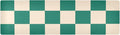 2 in 1 Table Runner Trivet for Hot Pots and Pans Heat Resistant Non Slip Waterproof 39 x 12 Inch Decorative Table Protector for Kitchen Countertop Checkered Emerald Green and Beige