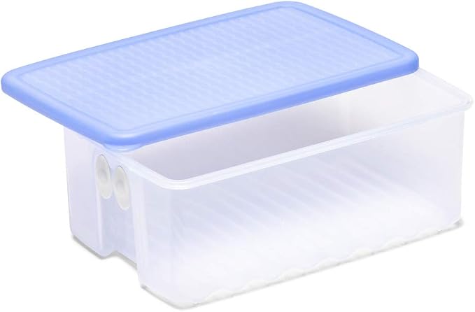 Tupperware Plastic Fruits And Vegetables Storer - 1.6 Litre, 2 Pieces, Blue