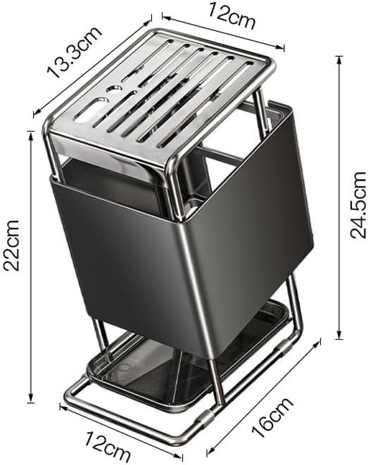 Universal knife rack - Stainless steel kitchen knife rack, suitable for storing kitchen knives, a kitchen storage wonder that is easy to clean. (Grey1)
