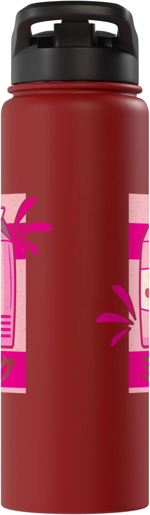 Kawaii Japanese Pink Retro 90s Strawberry Milk Carton Stainless Steel Insulated Water Bottle