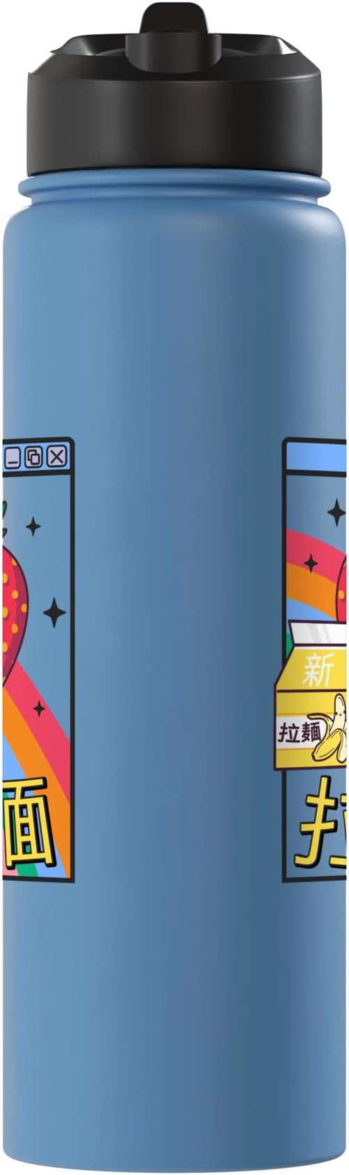 Strawberry Milk Carton Kawaii Vaporwave Aesthetic Anime Stainless Steel Insulated Water Bottle