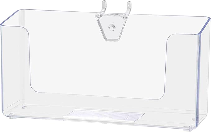 Marketing Holders 2 Pack Pegboard Postcard Holder for 5 Inch Wide Printed Advertisement Materials Space Saving Clear Acrylic Display Rack in Retail Stores and Offices No Assembly Required