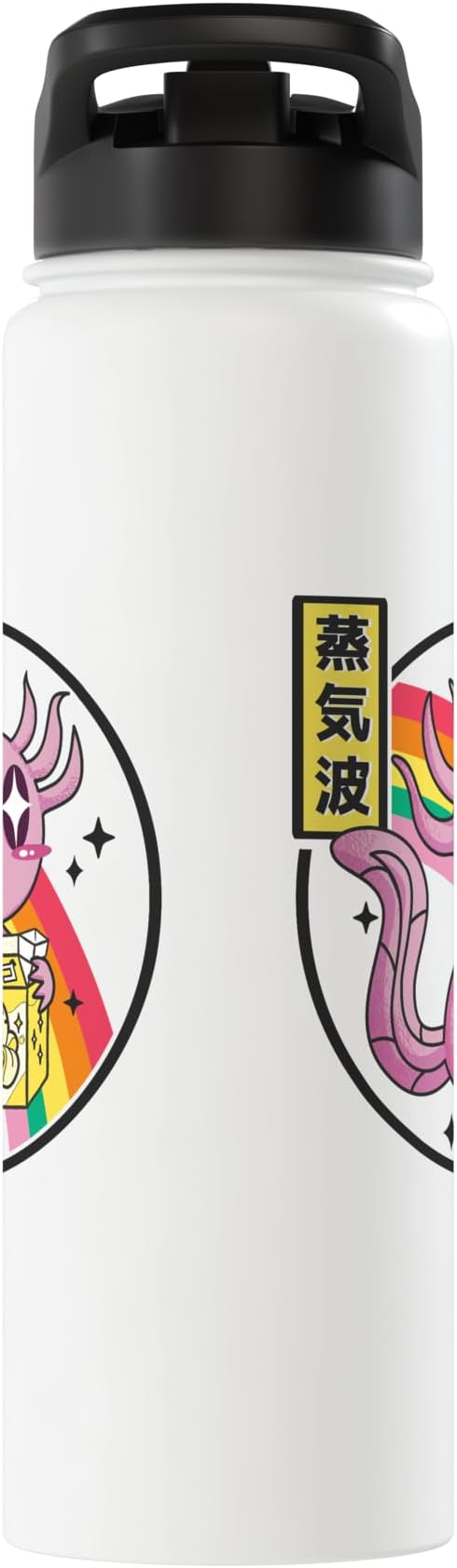 Axolotl Banana Milk Carton Kawaii Retro Rainbow Anime Stainless Steel Insulated Water Bottle