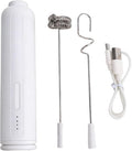 Zerone Milk Frother Handheld Rechargeable Electric Whisk, 10000 RPM, 3 Speeds for Lattes, Cappuccinos, and Hot Chocolate, Perfect for Home or Office Use (White)
