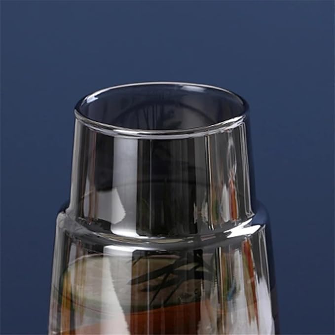 Pitcher 850ml Glass Teapot Set, Transparent Water Pitcher with Glass Cup for Hot and Cold Water, Teapot for Home Nightstand Water Pitcher(Clear)