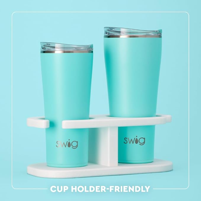 Swig Life 22oz Insulated Tumbler, Travel Coffee Tumbler with Lid, Cup Holder Friendly Travel Coffee Mug, Stainless Steel (Teacher Life)