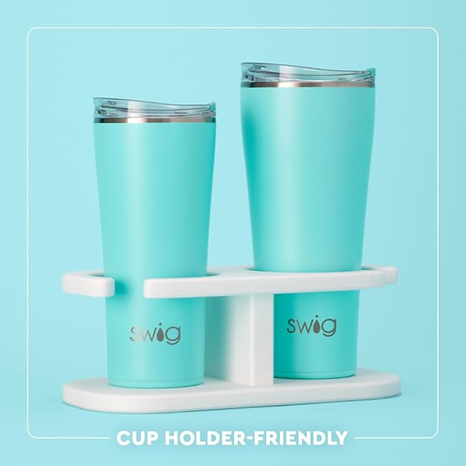 Swig Life 32oz Insulated Tumbler, Travel Coffee Tumbler with Lid, Cup Holder Friendly Travel Coffee Mug, Stainless Steel, 32 oz, Reusable Insulated Mug with Lid (Sweethearts)
