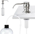 Built in Deck Mount Liquid Lotion Kitchen Countertop Metal Soap Dispenser, Brushed Nickel Brass Dispenser Pump with 47.2" Silicone Long Tube for 0.79 "- 1.38" High Capacity Bottle Mouths