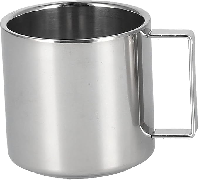 Coffee Cup Set,3PCS/Set Insulated Stainless Steel Double Walled Mugs Milk Tea Cup with Spoon Set(280ml)