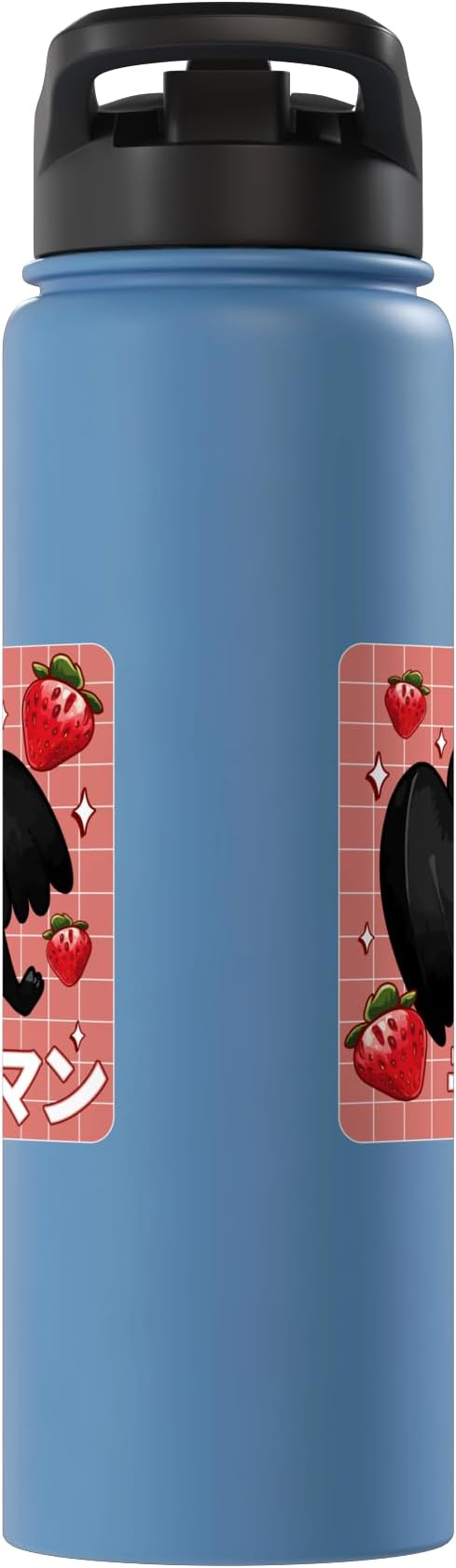 Cryptid Mothman Lover Kawaii Strawberry Milk Shake Carton Stainless Steel Insulated Water Bottle