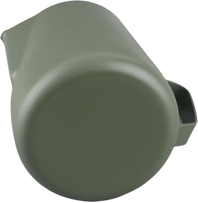 Milk Frothing Jug, 304 Stainless Steel Steaming Pitcher Latte Art Frothing Cup with Inner Scale for Making Coffee Cappuccino (Dark Green)