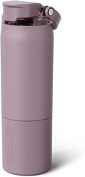 BrüMate Rise 25oz Water Bottle With 100% Leakproof Covered Silicone Straw | Insulated Stainless Steel Water Bottle | Cup-Holder Friendly | Fast Flow | Soft Sip Silicone Spout | BPA-Free (Lilac Dusk)
