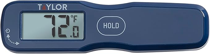 Taylor Digital Waterproof Rapid Response Thermocouple Folding Food Thermometer, Instant Read Thermometer for Meat Grilling BBQ Cooking and Kitchen, Blue
