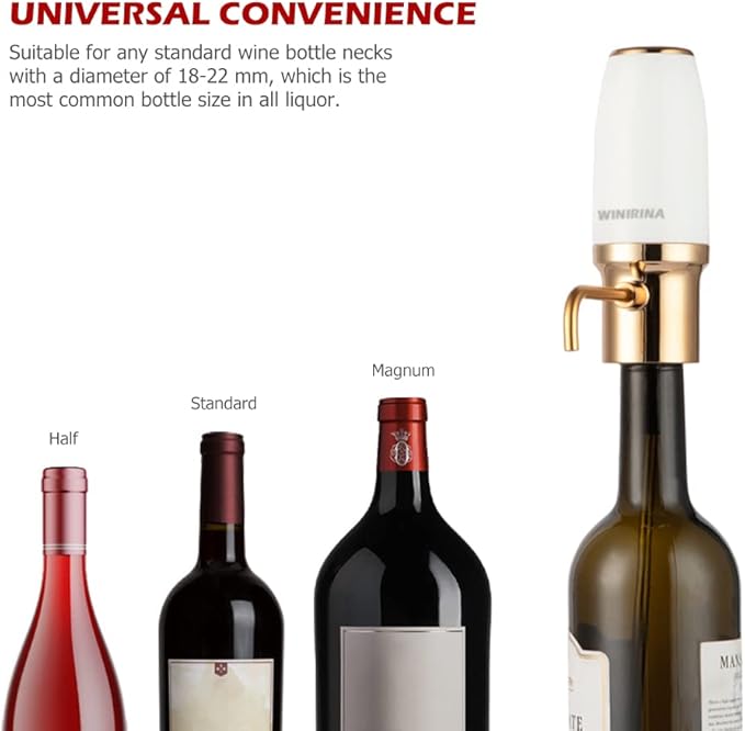 Electric Wine Aerator Dispenser Electric Smart Decanter Professional USB Rechargeable Wine Decanter With Upgraded Adjustable Stainless Steel Telescopic Connecting Tube Wine Gift for Mom Wife…