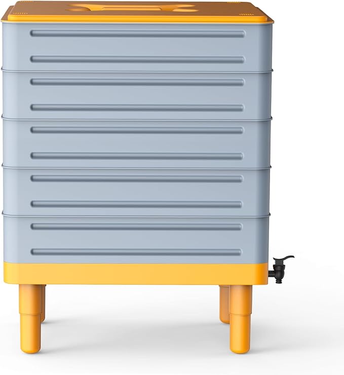 5-Tray Worm Composter,100L WormCompost Bin for Vermicomposting Starter, Indoor & Outdoor Worms Farm Composting Bin, Worm Compost Bin for Recycling Food Waste