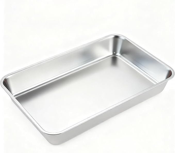 Baking Sheet, Stainless Steel Tray, Dishwasher Leak Pan, Metal Drip Pan for Kitchen Baking, Barbecue, Lab Instrument, Pet Treatment(58 * 36.8 * 9cm/23 * 14.5 * 3.5in)