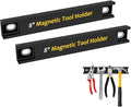 UCINNOVATE Magnetic Tool Holder with Rubber Protection, 2 Pack 8 Inch Heavy Duty Wall Mounted Tool Organizer for Garage, Workshop, and Home Use, Securely Hold Wrenches, Screwdrivers, Pliers, and Tools