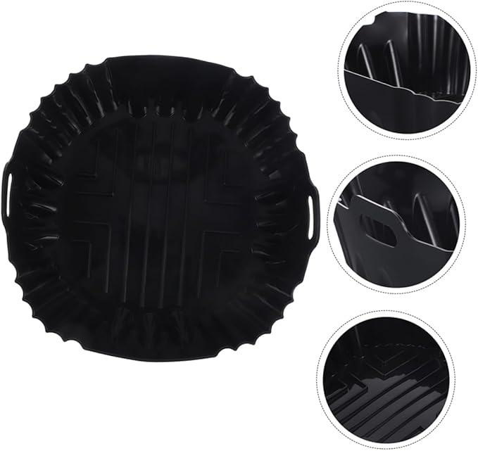 Gadpiparty 8pcs Air Fryer Silicone Liners Non-stick Baking Tray for Air Fryer Accessories Silicone Baking Mats for Easy Cleaning for Chicken Fish