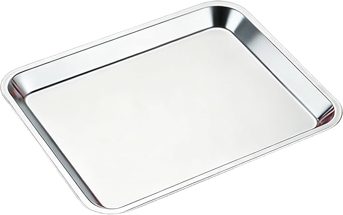 Baking Sheet, Stainless Steel Tray, Dishwasher Leak Pan, Metal Drip Pan for Kitchen Baking, Barbecue, Lab Instrument, Pet Treatment(29.8 * 23.8 * 2cm/11.7 * 9.4 * 0.8in)