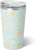 Swig Life 24oz Party Cup, Stackable Insulated Travel Coffee Tumbler with EZ Slider Lid, Cup Holder Friendly Travel, Stainless Steel 24 oz Tumbler, Reusable Mug (Hoppy Easter)