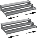 Expandable Carbon Steel Spice Rack Organizer for Pantry, Adjustable 3-Tier Ladder Shelf,Holds Up to 24 Cans,Kitchen Countertop Organizer, Rustproof Storage Rack for Spices, Cans, Sauces & Dry Goods