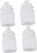 4pcs Glass Storage Can Meal Prep Containers Lids for Pantry Organization