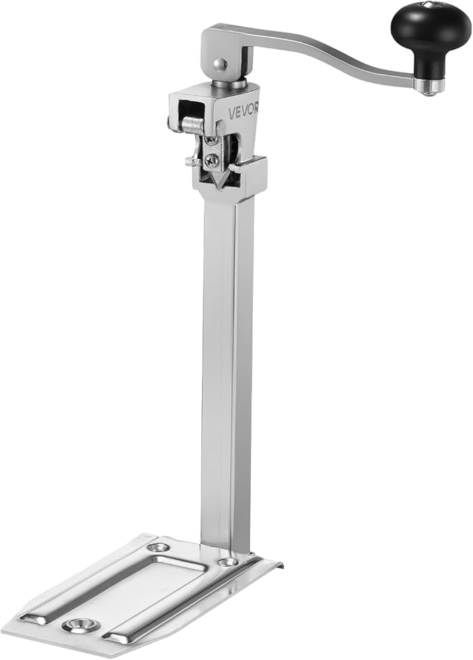 VEVOR Commercial Can Opener, Heavy-Duty Manual Tabletop Cans Opener for Cans Up to 15.75 in Height, Height-Adjustable Professional Can Openers Fixed with Screws, for Restaurant, Hotel, and Food Store