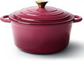 6 Quart Dutch Oven Pot with Lid, Non Stick Enameled Cast Iron Dutch Oven for Bread Baking, Heavy-Duty, Oven Safe Ceramic Cookware Up to 500°F for Baking, Braising, Stews, Roasting, Rose