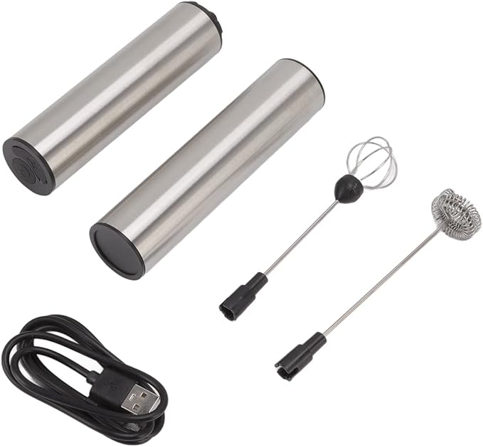 Electric Mini Blender Handheld Stainless Steel Milk Foamer, Detachable Wand for Home Kitchen - Rechargeable Battery, Easy to Clean, Ideal for Coffee and Milk Drinks