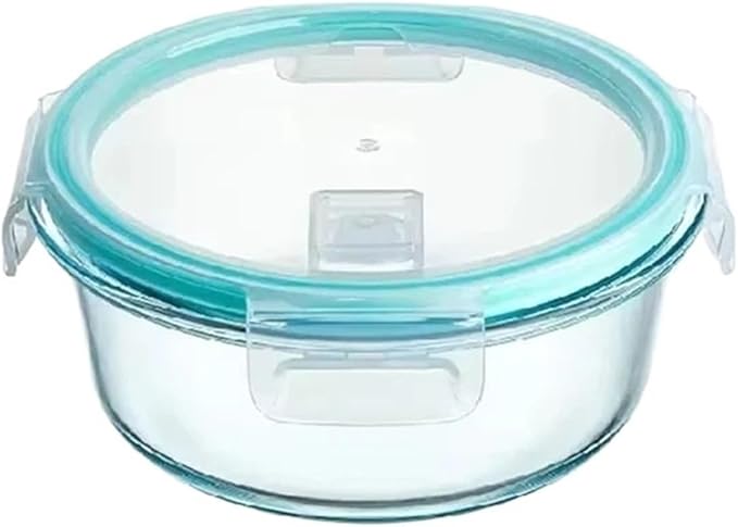 Glass Bento Lunch Box with Lid, Microwave and Dishwasher Safe Meal Prep Container for Office Food Storage(950ml)
