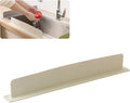 Silicone Splash Guard for Kitchen Sink & Bathroom - 19" Wide Water Baffle with Suction Cups | Faucet & Countertop Protection (Beige)