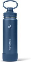 ThermoFlask Insulated Water Bottle with Spout Lid (24 oz, Navy) - Leakproof, Stainless Steel Water Bottle for Cold & Hot Drinks, Travel & Daily Hydration