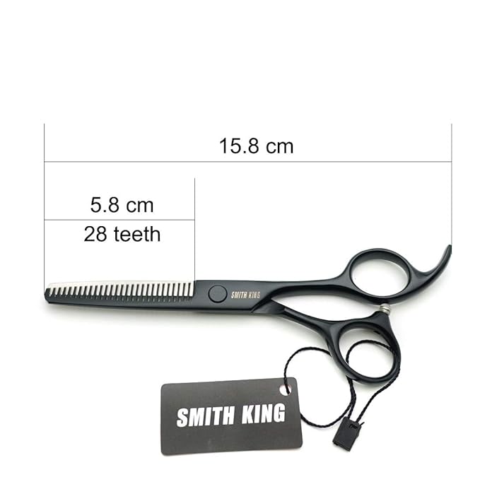 5.5 Inches Hair Cutting Scissors Set with Razor Combs Lether Scissors Case,Hair Cutting Shears Hair Thinning Shears for Personal and Professional (Black)