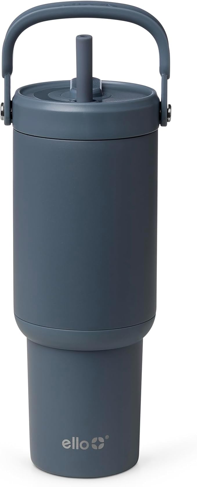 Ello Oasis Go+ 26oz Tumbler with Top Handle and Retracting Straw | Reusable Insulated Stainless Steel Cup, 100% Leakproof Water Bottle, 24 Hours Cold, Cup Holder Friendly For Travel | Horizon