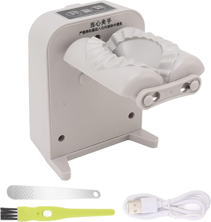 Electric Dumpling Maker Machine, Household Automatic Dumpling Maker with Filling Spoon Brush Forming in One Second Two Modes Dumpling Making Tool Kitchen Gadgets