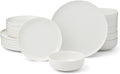 Oneida Dinnerware Set, 24 Seven White 18-Piece Dinnerware Set, Service For 6, Porcelain Material, Dishwasher And Microwave Safe, Bowls, Plates And Bowls, Dinner Dishes, Plates, Home (White, 18 Piece)