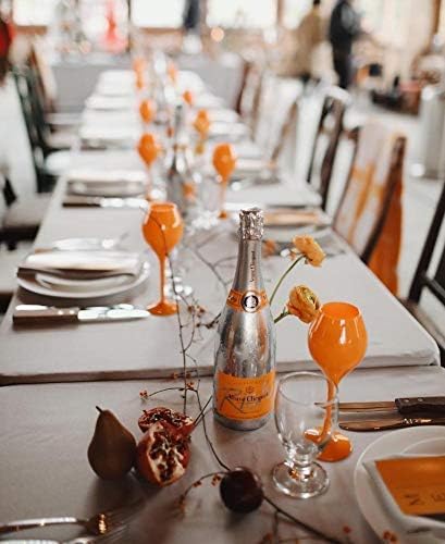 Veuve Clicquot 6x Yellow Trendy Champagne Flutes Polycarbonate Acrylic Poolside Glasses Goblets (Small Edition)