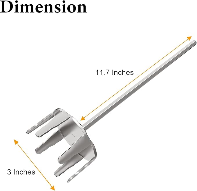 Outspark 3 Inch Stainless Steel Pork Puller Used with Standard Hand Drill,Pork Shredder Drill Attachment