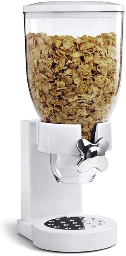 Triple Cereal Dispenser Food Canister, Dry Food Dispenser Control Storage Container, Great for Cornflakes, Candy, Nuts, Beans, Granola - Kitchen Storage Dispenser