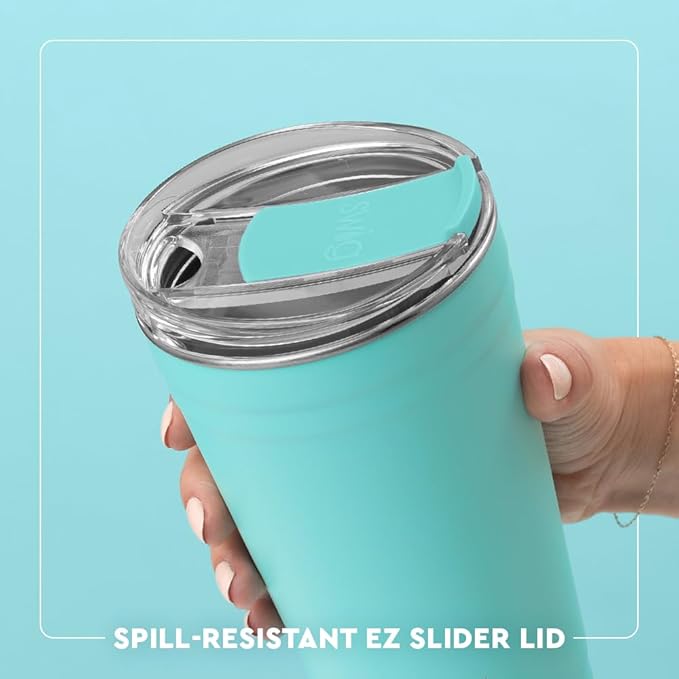 Swiglife 24oz Party Cup, Stackable Insulated Travel Coffee Tumbler with EZ Slider Lid, Cup Holder Friendly, Reusable, Stainless Steel 24 oz Tumbler, Nurse Gifts for Women (Scrub Life)